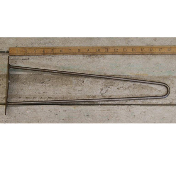 Hairpin Leg 2 Prong Antique Iron 450mm
