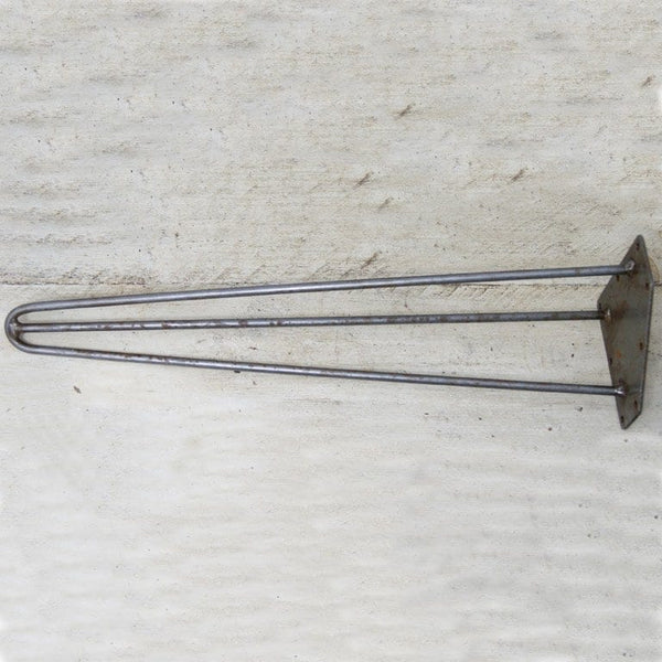 Hairpin Leg 3 Prong Antique Iron 8mm Diameter Rod 500mm