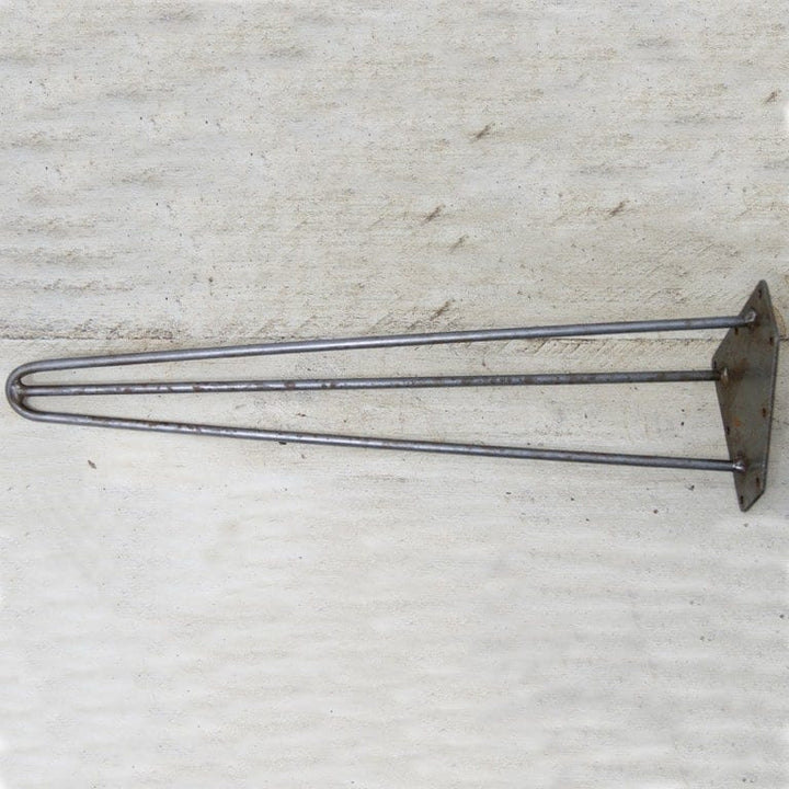 Hairpin Leg 3 Prong Antique Iron 8mm Diameter Rod 500mm