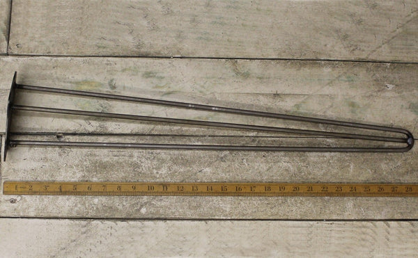 Hairpin Leg 3 Prong Antique Iron 8mm Diameter Rod 760mm
