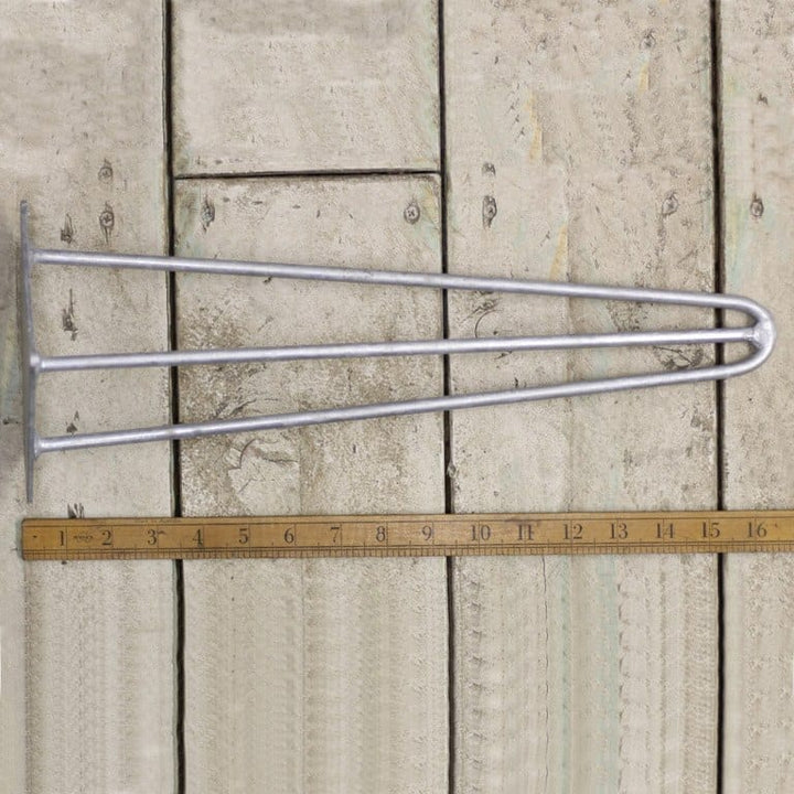 Hairpin Leg 3 Prong Galvanised 400mm
