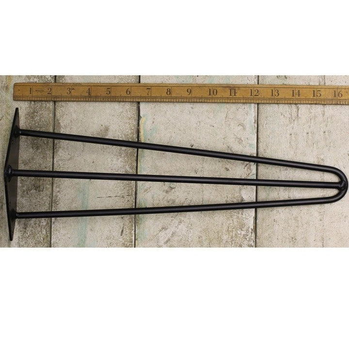 Hairpin Leg 3 Prong Epoxy Black 400mm