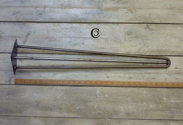 Hairpin Leg 3 Prong Heavy Duty Antique Iron 710mm