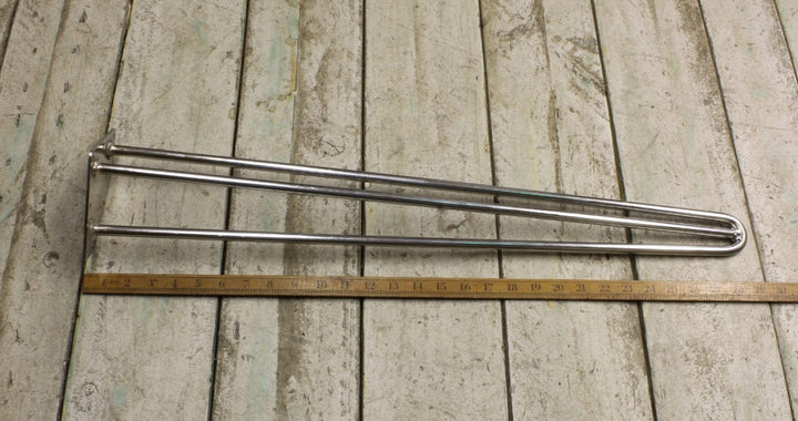 Hairpin Leg 3 Prong Chrome Plate 660mm