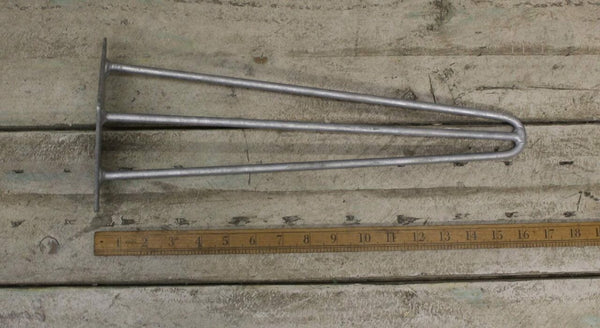 Hairpin Leg 3 Prong Heavy Duty Galvanised 400mm