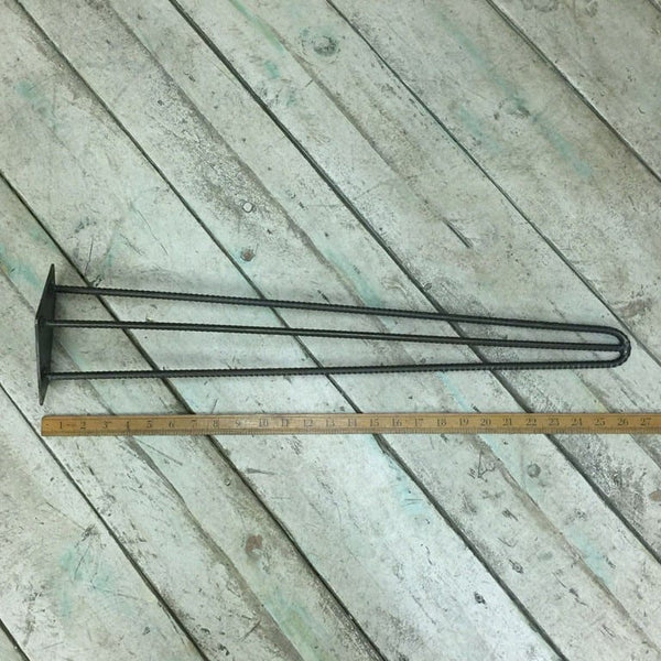 Hairpin Leg RE-BAR 3 Prong Antique Iron 660mm