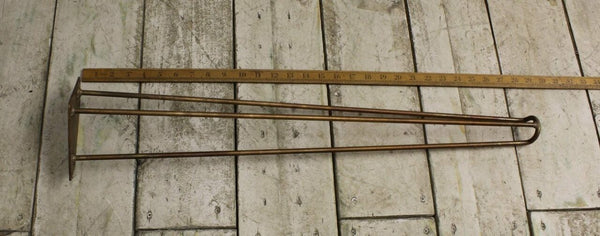 Hairpin Leg 3 Prong FOOTED Antique Copper 710mm