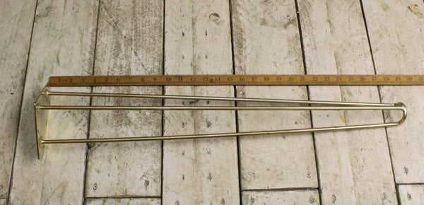 Hairpin Leg 3 Prong Brass Plated 710mm
