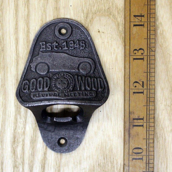 Bottle Opener Wall Mounted GOODWOOD Cast Antique Iron