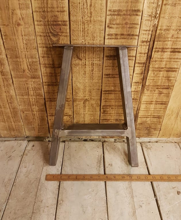 Bench End Frame A Frame 2 x 1 Box Section Antique Iron 406mm x 250mm