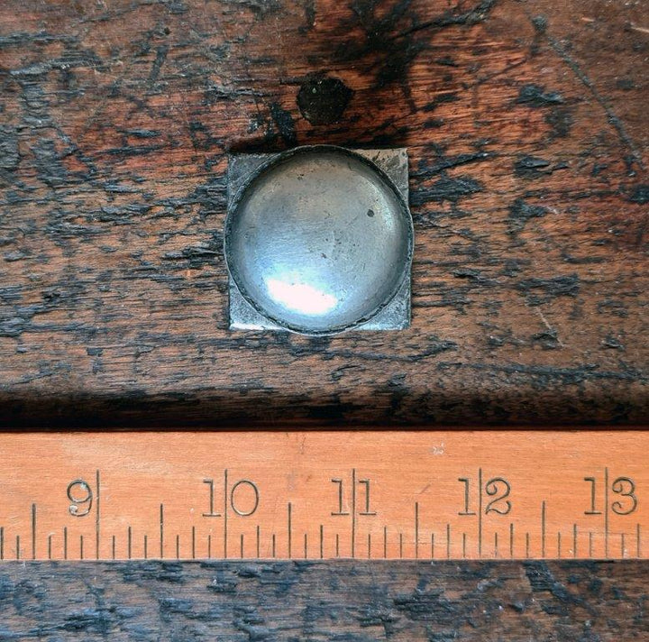 Knob and Square Back Plate BRAMLEY Antique Iron 35mm Diameter
