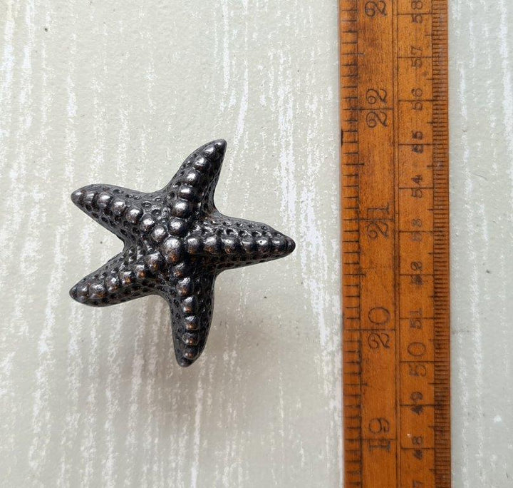 Knob Cupboard STAR FISH Cast Antique Iron 52mm