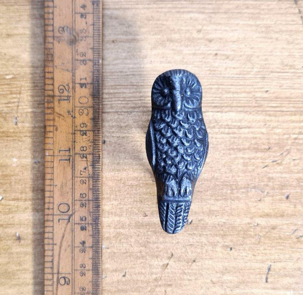Knob Cupboard TAWNY OWL Cast Antique Iron 65mm
