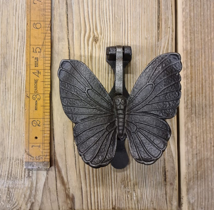 Door Knocker BUTTERFLY Cast Antique Iron 125mm