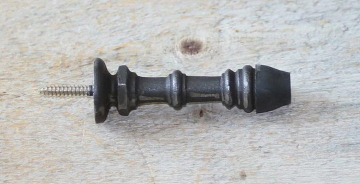 Door Stop Wall Fixing with Thread Cast Antique Iron 100mm