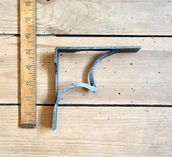 Shelf Bracket AURORA Cut-Out Hand Forged Antique Iron 125mm x 125mm
