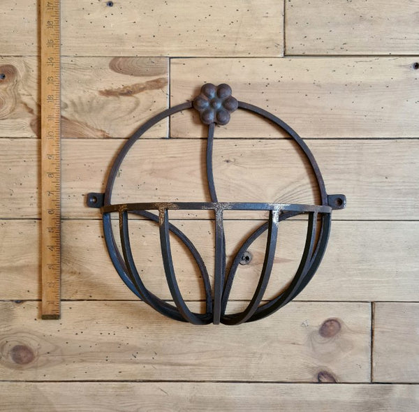 Hay Rack Feeder Planter Hand Forged Black Wax 340mm