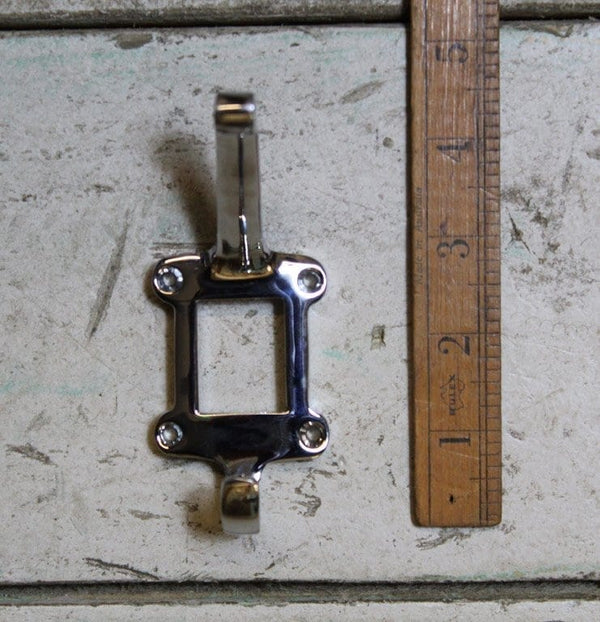 Hat Coat Hook Takes Ceramic Insert Label Chrome on Brass 113mm