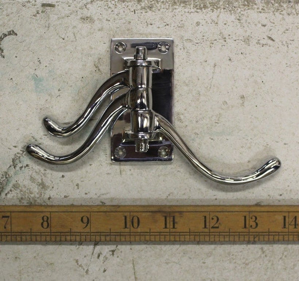 Swivel Hook Triple LUXURY Chrome on Brass 100mm