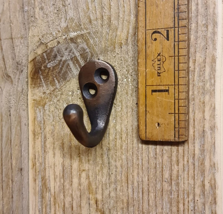 Robe Hook Single Cast Antique COPPER 40mm (20mm wide)