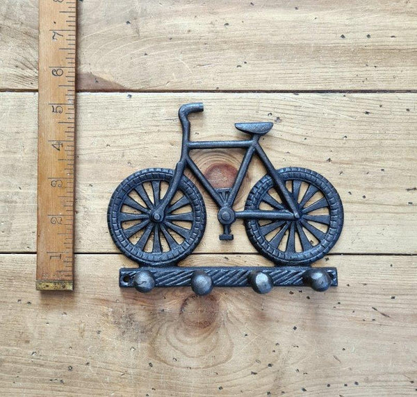 Coat Hook BICYCLE 4 Hooks Cast Antique Iron 210mm