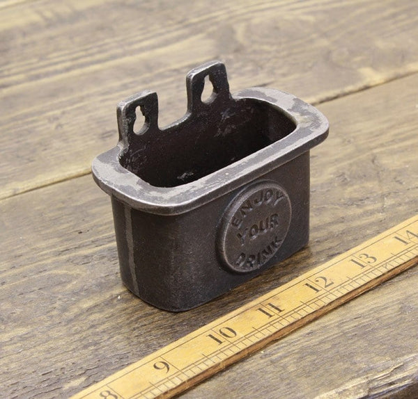 Cap Catcher ENJOY YOUR DRINK Cast Antique Iron