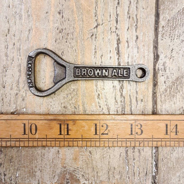 Bottle Opener Hand Held NEWCASTLE BROWN Cast Antique Iron 90mm