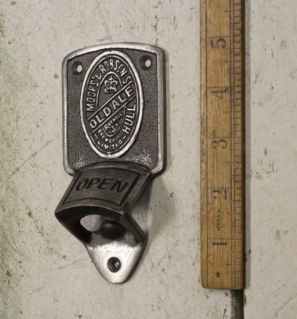 Bottle Opener Plaque Wall Mount MOORS&amp;ROBSON ALES Iron 125mm