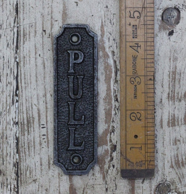 Plaque PULL Cast Antique Iron 35mm x 120mm