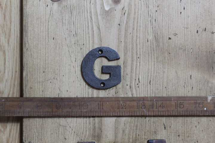 Cast Iron LETTER G 50mm High Antique Iron