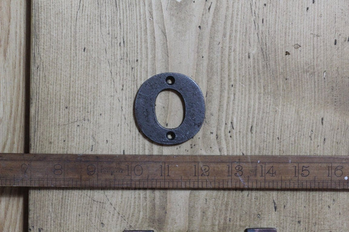 Cast Iron LETTER O 50mm High Antique Iron