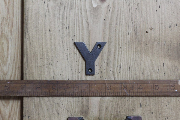 Cast Iron LETTER Y 50mm High Antique Iron