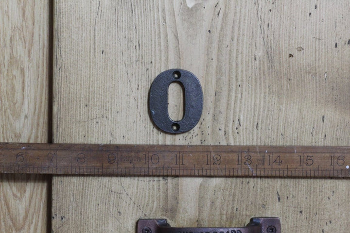 Cast Iron NUMBER 0 50mm High Antique Iron