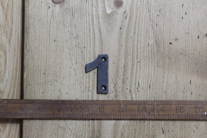 Cast Iron NUMBER 1 50mm High Antique Iron