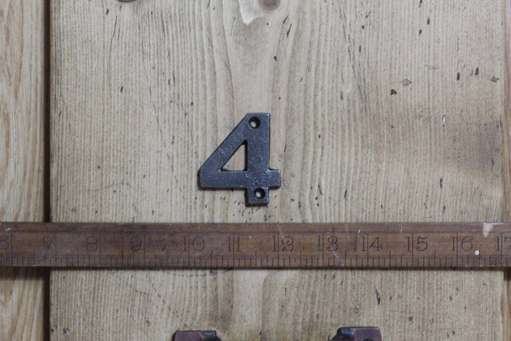 Cast Iron NUMBER 4 50mm High Antique Iron
