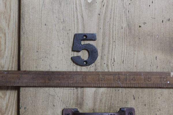 Cast Iron NUMBER 5 50mm High Antique Iron