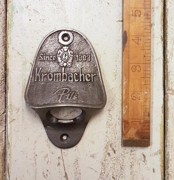 Bottle Opener Wall Mounted KROMBACHER Cast Antique Iron