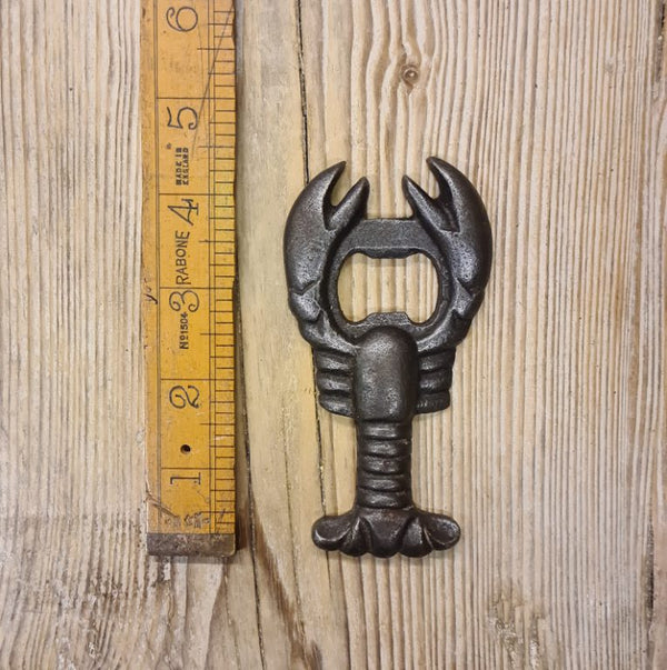 Bottle Opener Hand Held SCORPION CRAB Cast Antique Iron 110mm