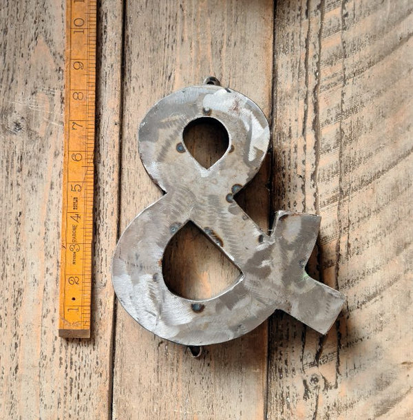 Wall Mounted Letter '&amp;' Antique Finish 200mm High