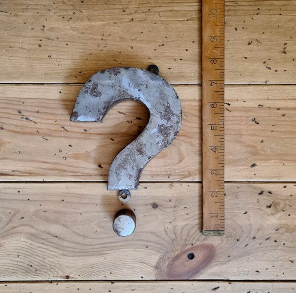 Wall Mounted Letter '?' Antique Finish 200mm High