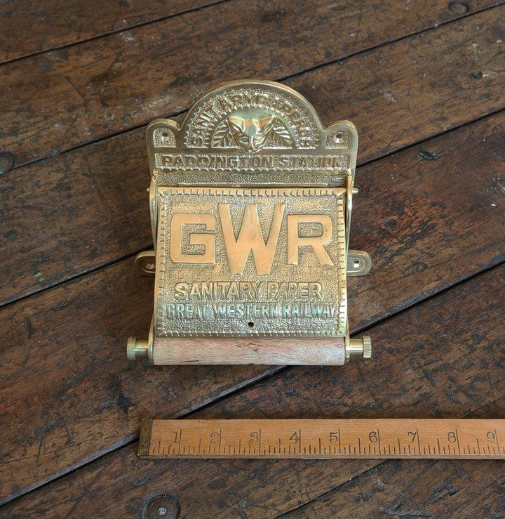Toilet Roll Holder with Lid GWR Solid Brass 150mm