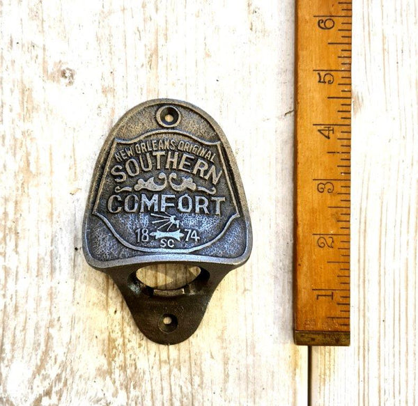 Bottle Opener Wall Mounted SOUTHERN COMFORT Cast Antique Iron