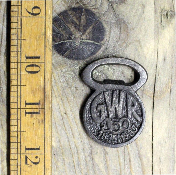 Bottle Opener Handheld Penny Style GWR 1833 Cast Antique Iron 50mm