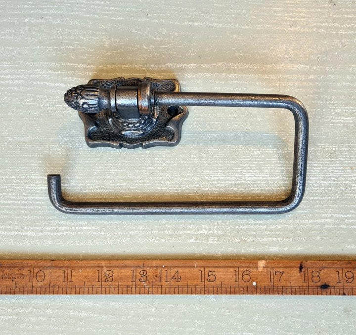 Toilet Roll Holder BALMORAL Cast Antique Iron 150mm