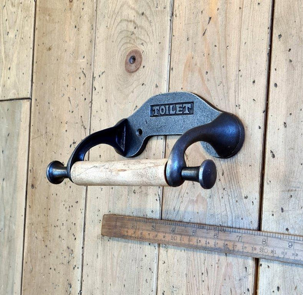 Toilet Roll Holder TOILET Long Arm Antique Iron 150mm