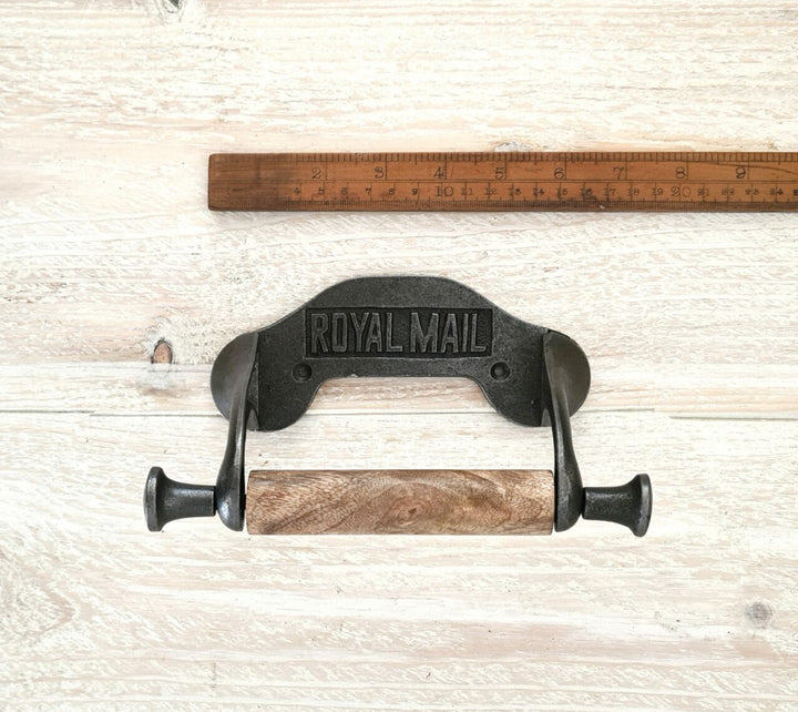 Toilet Roll Holder ROYAL MAIL Long Arm Cast Ant Iron 150mm