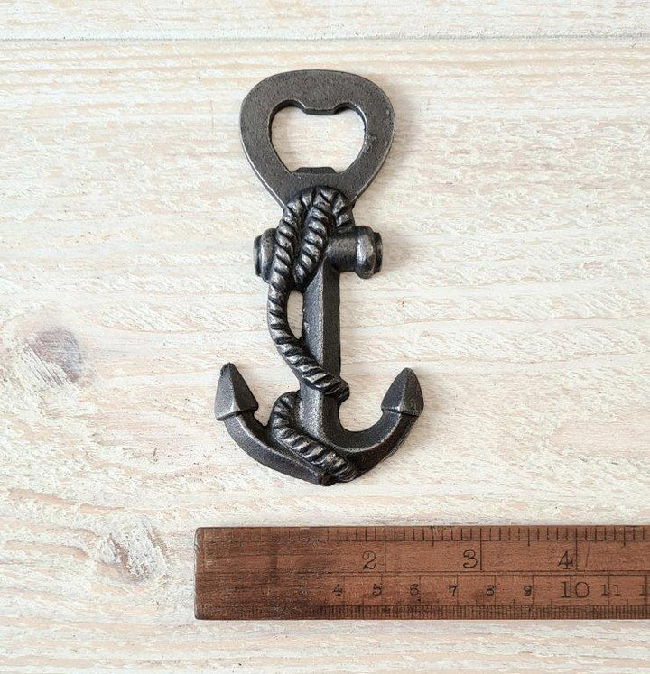 Bottle Opener Hand Held ANCHOR Antique Iron 110mm