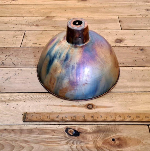 Pendant Hanging Light Shade STUDY PETROL Copper 300mm Diameter