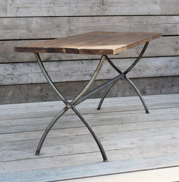 Table End Frame CURVED CROSS ROMAN Mild Steel 710mm
