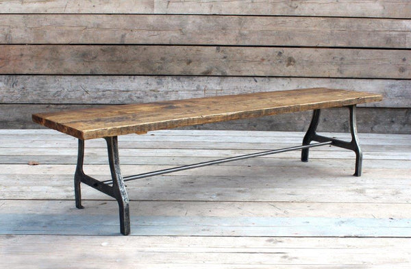 Coffee Table ABBOT with Scaffold Board Top Comp 16"H x 13.5"